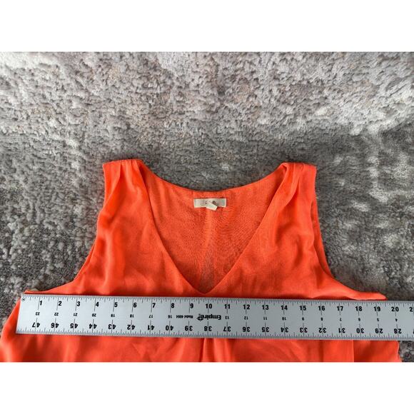 E Hanger M Sz L Peachy Orange Sleeveless Layer Blouse Spring Summer Lightweight - Picture 4 of 7
